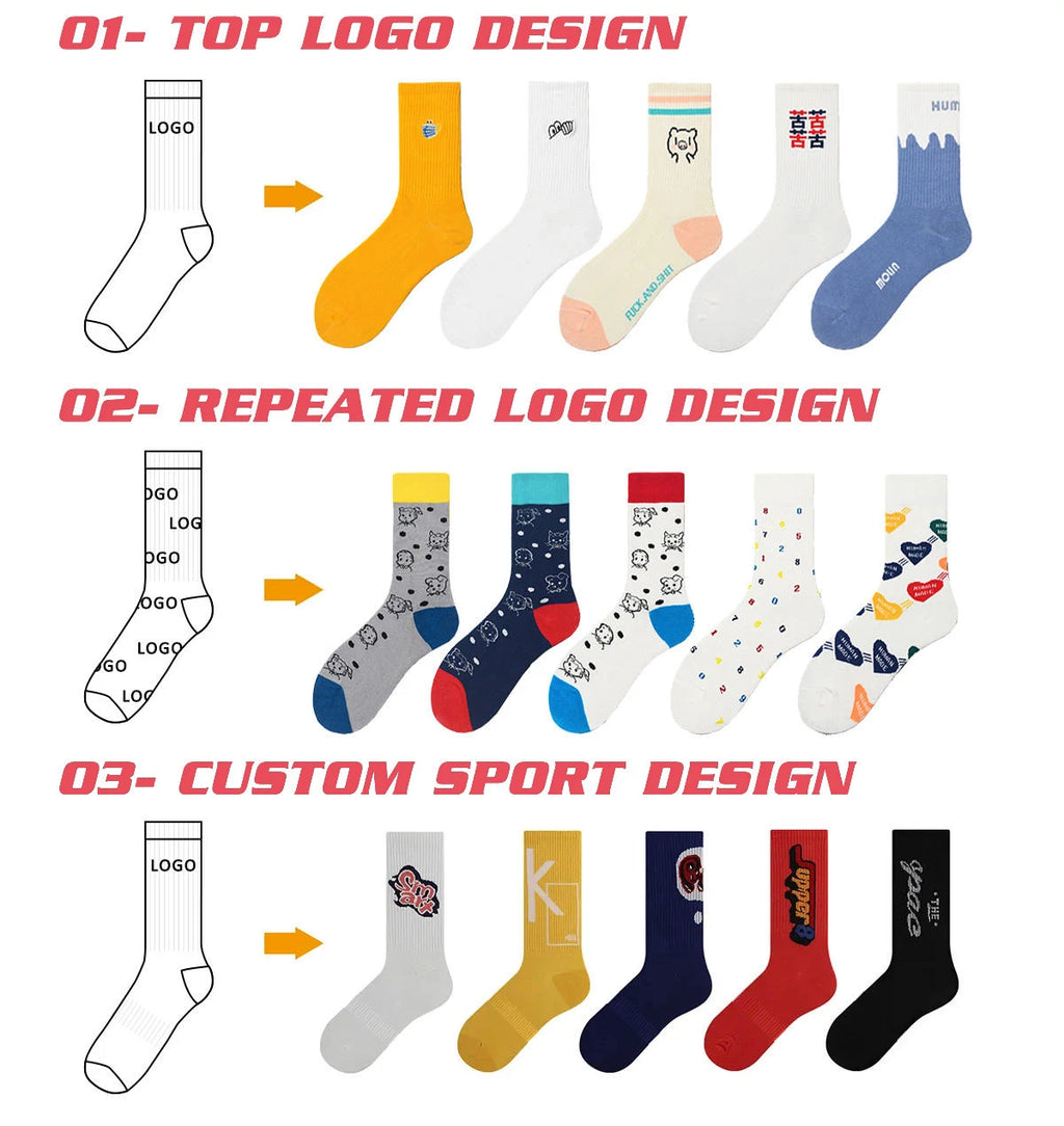 Apsilkshop Cotton Dress Socks for Men Women Kids Fun Novelty Crazy Funny Pattern Printed in White and Black