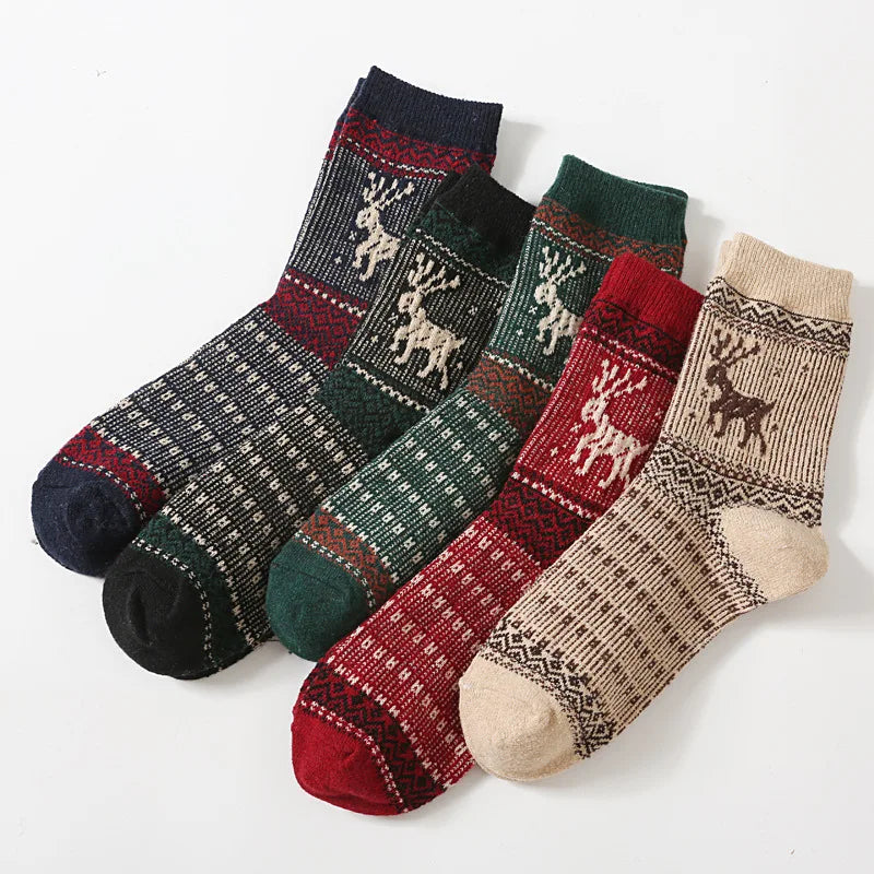 Apsilkshop Thick Socks Warm Cross Rabbit Vintage Day National Style Socks